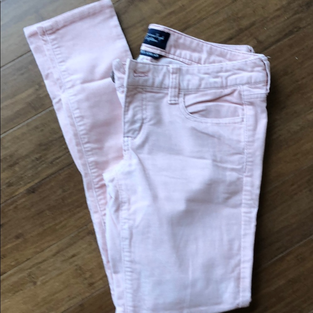 Corduroy pink straight leg pants